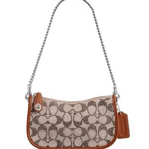 Coach Burnished Amber Crystal Signature Swinger 20 bag